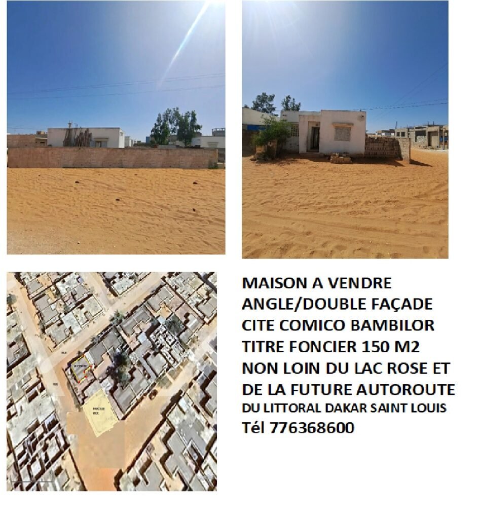 Villa/Maison à vendre à Dakar, Rufisque – 2 chambres – 70 m²